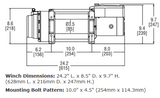 16.5ti-S Warn Winch, 16,500 lb. - w/Synthetic Rope