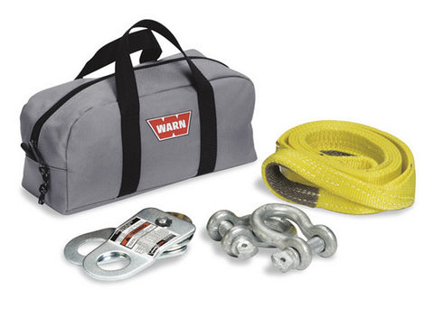 Winch Rigging Kit - Incl. Snatch Block Rated At 7000 lbs. - 2 5/8 in. D Shackles - Anchor Strap - Nylon Soft Bag